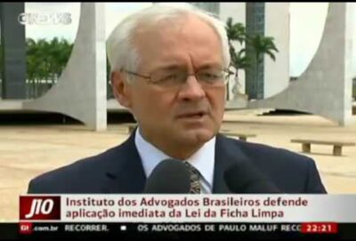 Entrevista de Fernando Fragoso à GloboNews sobre a Lei da Ficha Limpa