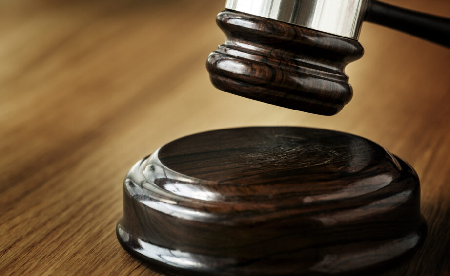 closeup gavel judgement concept